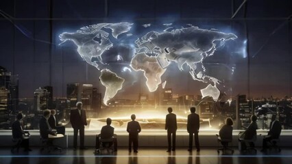 connection a coordinated picture of world business light scene 