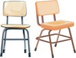 illustration set of  school wooden chair