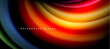 A vibrant mix of colorfulness, amber, orange, gas, tints and shades create a swirling circle of heat on a black background. The font style is artistic, resembling a peach in a beautiful art piece