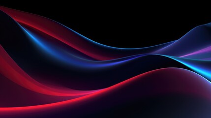 Wall Mural - gradient black background with wavy lines