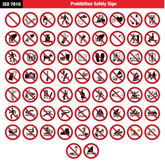 Poster - ISO 7010 Prohibition Safety S...