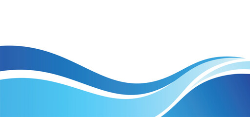 Poster - White Blue background with wave graphic elements for presentation background design. Blue Wave Background Abstract.