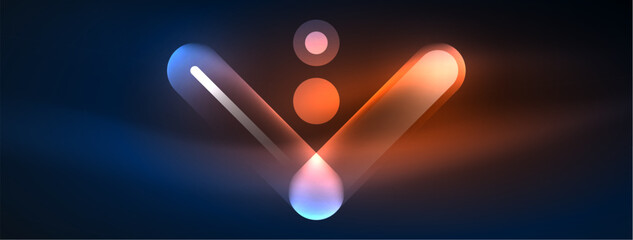 Poster - The Automotive lighting logo shines bright against the dark blue background, creating a mesmerizing visual effect with a lens flare and electric blue hue. Perfect for entertainment events