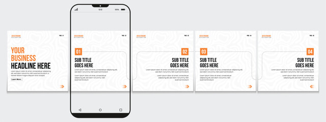 set of linkedin carousel post, social media instagram carousel post, modern and editable business ca