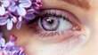 Standing out from the rest a pair of rare and enchanting violet eyes reminiscent of blooming lilacs in the spring. .