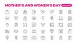 © artnazu - Set of Mother's Day icons. Thin linear style icons Pack. Vector Illustration.Set of outline mothers' day icons. Minimalist thin linear web icon set. vector illustration. Outline icon collection.