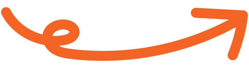 Poster - curved orange arrow png