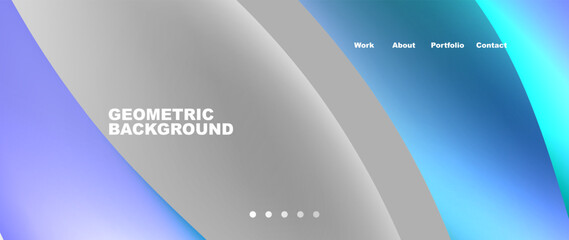 Aufkleber - Get a sleek geometric background featuring a gradient of gray, blue, and green. Perfect for showcasing your brand logo or multimedia content on any display device or gadget