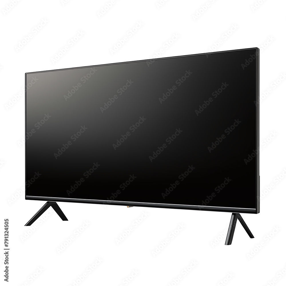 Tv File Front mockup of a large modern black TV, png file of isolated on Transparent ...