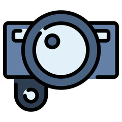 Poster - webcam vector icon filled line style. perfect use for logo, presentation, website, and more. modern icon design color outline style