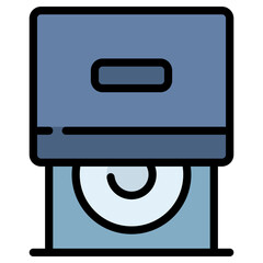 Fototapete - dvd drive vector icon filled line style. perfect use for logo, presentation, website, and more. modern icon design color outline style