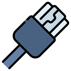 Fototapete - hdmi cable vector icon filled line style. perfect use for logo, presentation, website, and more. modern icon design color outline style