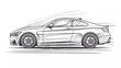 © nodabandel132 - vector hand drawn car line art illustration of side view