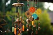 Whimsical Wind Chimes: Capture wind chimes in action, with movement and sound.