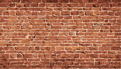 Poster - Red old brick wall background