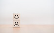 © somragk - Emotional face symbols on wooden blocks Service Rating, Ranking, Satisfaction