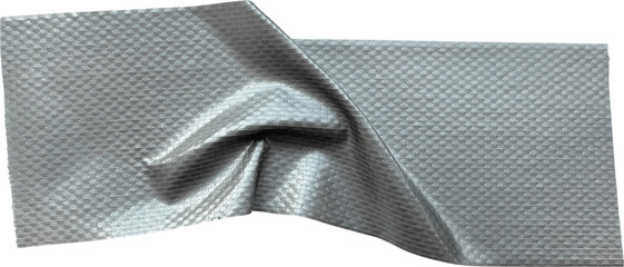 Canvas Print - Gray Textured Crumpled Torn Duct Tape