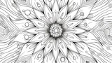 Fototapeta Most - Mandala: A coloring book page featuring a mandala design with a water theme
