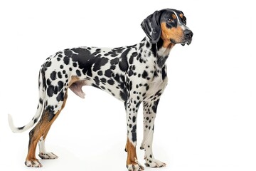 Wall Mural - American Leopard Hound isolated on white