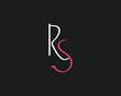 initial letter RS modern  logo design template