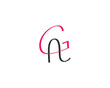 initial letter GA modern  logo design template