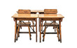 Old-fashioned Country Classroom Chairs on Pure White Background, Classic Country Classroom Chairs