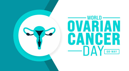 Wall Mural - 8 May World Ovarian Cancer Day background template. Holiday concept. use to background, banner, placard, card, and poster design template with text inscription and standard color. vector illustration.