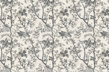 Poster - toile floral pattern tapestry. vintage botanical wallpaper pattern. background image. created with g