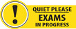 © Prathi - quiet please exams in progress sign vector.eps