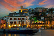 Evening view of the old town of Eivissa, Ibiza, Spain.