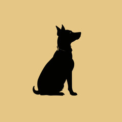 Wall Mural - Dog | Minimalist and Simple Silhouette - Vector illustration