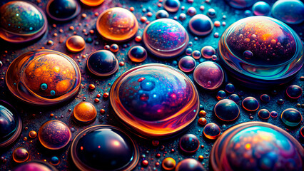 Wall Mural - Abstract background with colorful bubbles