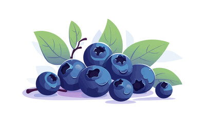 Wall Mural - Blueberry vector flat minimalistic isolated vector style illustration