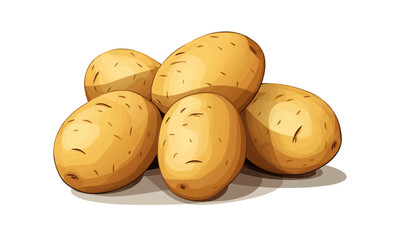 potatoes vector flat minimalistic isolated illustratio