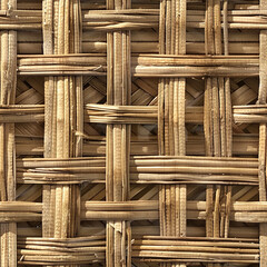 Poster - Rattan Weave Seamless Patterns Background