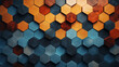 Abstract futuristic background with hexagons.
