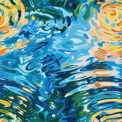 Poster - Ripples Seamless Patterns Background