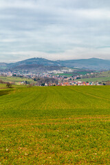 Wall Mural - Kleine Fahrradtour zum Dolmar bei Kühndorf bei eisigen Temperaturen und frostigen Wegen - Thüringen - Deutschland
