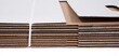 Foldable cardboard boxes used for storage moving or shipping purposes isolated