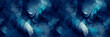 Beautiful abstract panoramic background. Blurred fuzzy shapes in shades of blue. Wide texture background with seamless pattern. Great for design and header. Generative AI.