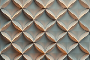 Poster - Sophisticated abstract 3d pattern. Japanese and Scandinavian style. Background image. Created with Generative AI technology.