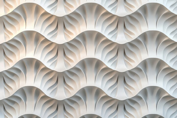 Poster - Sophisticated abstract 3d pattern. Japanese and Scandinavian style. Background image. Created with Generative AI technology.