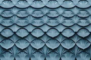 Poster - Sophisticated abstract 3d pattern. Japanese and Scandinavian style. Background image. Created with Generative AI technology.