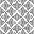 Seamless ethnic vector pattern. Ornamental pattern. Ethnic symmetric symbols background. African style pattern. Black and white seamless tribal background. For textile, fabric, wallpaper, wrapping.
