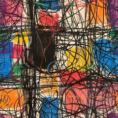 Poster - Scribble Seamless Patterns Background