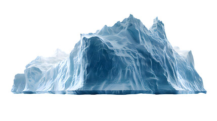 huge blue iceberg isolated on transparent background