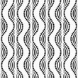 Seamless vector pattern. Ornamental pattern with curves, stripes and dotted wavy lines. Black and white seamless decorative background. For textile, fabric, wallpaper, wrapping.