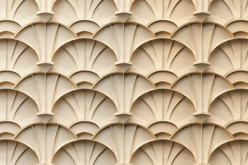 Poster - Sophisticated abstract 3d pattern. Japanese and Scandinavian style. Art deco. Background image. Created with Generative AI technology.