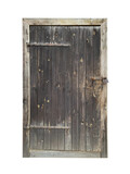 Fototapeta  - Old wooden door isolated on white background