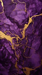 Wall Mural - Gold and purple marble background